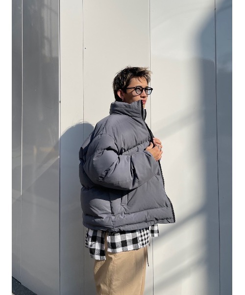 Chikashitsu +(チカシツプラス)の「【Chikashitsu +/チカシツプラス】padding jacket/パディング パディングジャケット カラーダウン(その他アウター・メンズ・ブラック/グレー/カーキ/ピンク・ONE SIZE)」の3枚目の写真