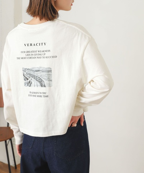SENSE OF PLACE by URBAN RESEARCH（センスオブプレイスバイアーバンリサーチ）の「ロゴグラフィックロングTシャツ（Tシャツ/カットソー・レディース・その他1/その他2/その他3・ONE）」の3枚目の写真