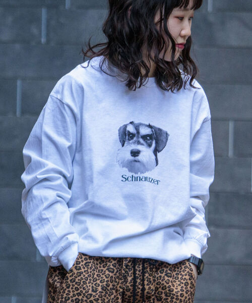 GLOSTER（グロスター）の「《22SS再登場！》【GLOSTER/グロスター】DOG&CAT 犬猫プリントロンT（Tシャツ/カットソー・メンズ・ホワイト系その他/ホワイト系その他2/ホワイト系その他3/ホワイト系その他4/ホワイト系その他5・MEDIUM/LARGE）」の2枚目の写真