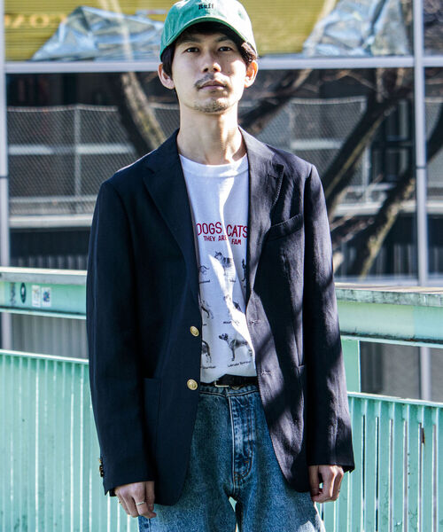 GLOSTER（グロスター）の「《22SS再登場！》【GLOSTER/グロスター】DOG&CAT 犬猫プリントロンT（Tシャツ/カットソー・メンズ・ホワイト系その他/ホワイト系その他2/ホワイト系その他3/ホワイト系その他4/ホワイト系その他5・MEDIUM/LARGE）」の5枚目の写真