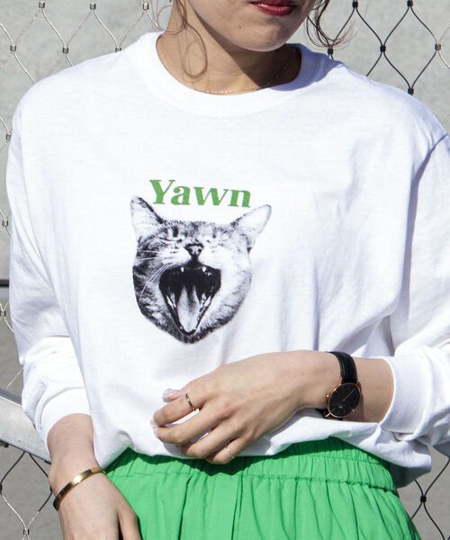 GLOSTER（グロスター）の「《22SS再登場！》【GLOSTER/グロスター】DOG&CAT 犬猫プリントロンT（Tシャツ/カットソー・メンズ・ホワイト系その他/ホワイト系その他2/ホワイト系その他3/ホワイト系その他4/ホワイト系その他5・MEDIUM/LARGE）」の6枚目の写真