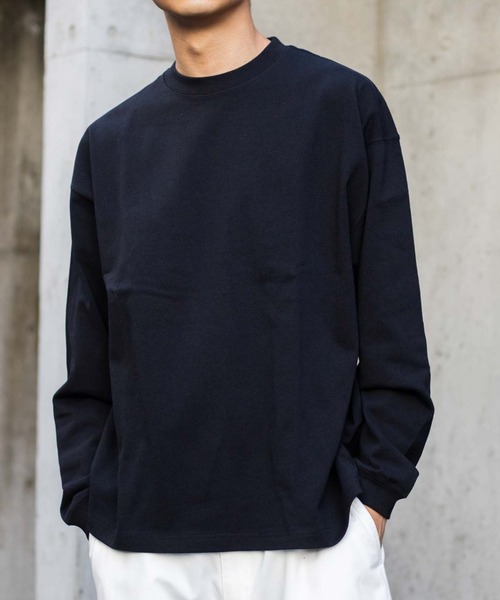 WEGO(ウィゴー)の「WEGO/スーパーヘビーウエイト BIGロンT(Tシャツ/カットソー・メンズ・ブラック/ホワイト・LARGE/MEDIUM)」の1枚目の写真