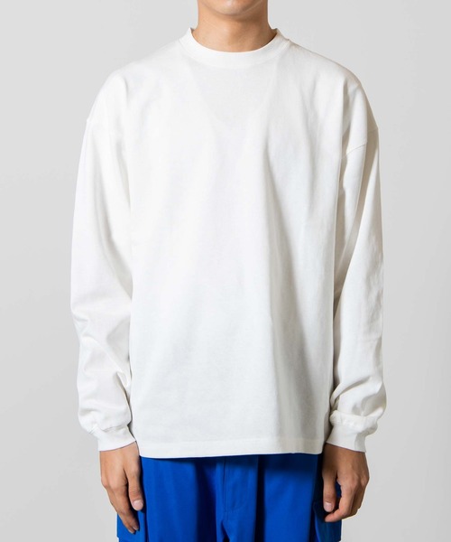 WEGO(ウィゴー)の「WEGO/スーパーヘビーウエイト BIGロンT(Tシャツ/カットソー・メンズ・ブラック/ホワイト・LARGE/MEDIUM)」の10枚目の写真