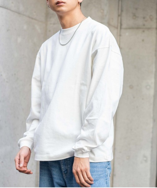 WEGO(ウィゴー)の「WEGO/スーパーヘビーウエイト BIGロンT(Tシャツ/カットソー・メンズ・ブラック/ホワイト・LARGE/MEDIUM)」の5枚目の写真