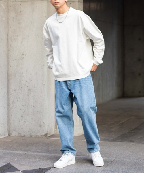 WEGO(ウィゴー)の「WEGO/スーパーヘビーウエイト BIGロンT(Tシャツ/カットソー・メンズ・ブラック/ホワイト・LARGE/MEDIUM)」の3枚目の写真