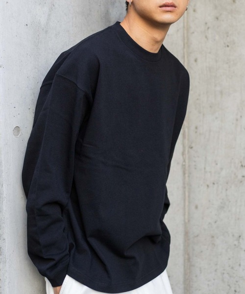 WEGO(ウィゴー)の「WEGO/スーパーヘビーウエイト BIGロンT(Tシャツ/カットソー・メンズ・ブラック/ホワイト・LARGE/MEDIUM)」の9枚目の写真