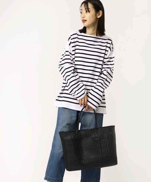 salle de bal(サルデバル)の「【 salle de bal / サルデバル 】メルカド バッグ マルシェバッグ お買い物バッグ(トートバッグ・レディース・ブラック/オフホワイト/ゴールド/グレイッシュベージュ・FREE)」の19枚目の写真