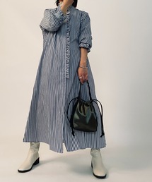 MAISON BREEZE | 【MAISON BREEZE】ストライプデザインシャツワンピース SCCH65(シャツワンピース)