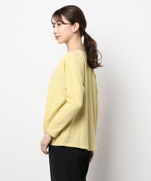 ikka（イッカ）の「リップル裾タックプルオーバー（Tシャツ/カットソー・レディース・ネイビー/パープル/ライトグレー/イエロー/その他1・L/S/M）」の7枚目の写真
