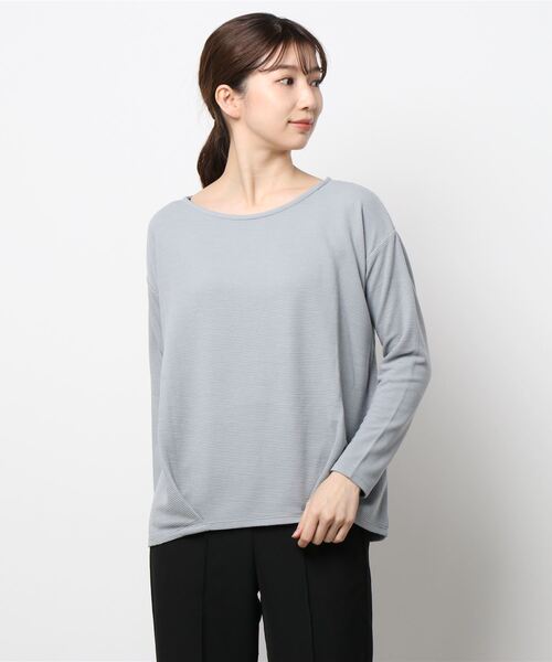 ikka（イッカ）の「リップル裾タックプルオーバー（Tシャツ/カットソー・レディース・ネイビー/パープル/ライトグレー/イエロー/その他1・L/S/M）」の21枚目の写真