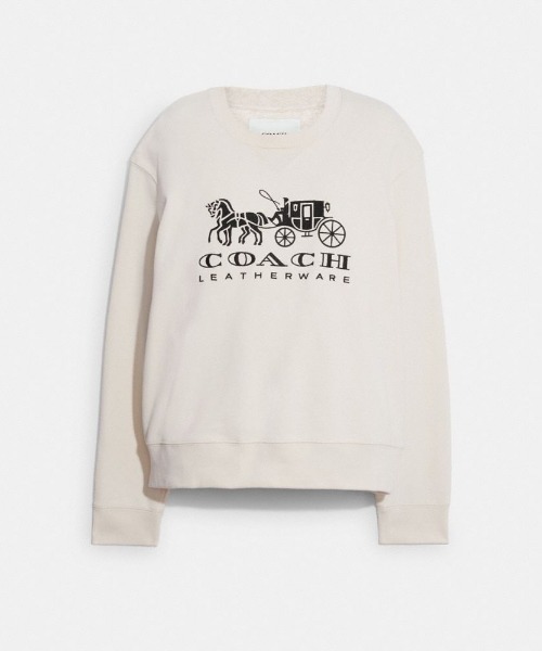 COACH(コーチ)の「エバーグリーン ホース アンド キャリッジ クルーネック スウェットシャツ オーガニック コットン(スウェット・レディース・ホワイト系その他・SMALL/MEDIUM/X-SMALL)」の5枚目の写真