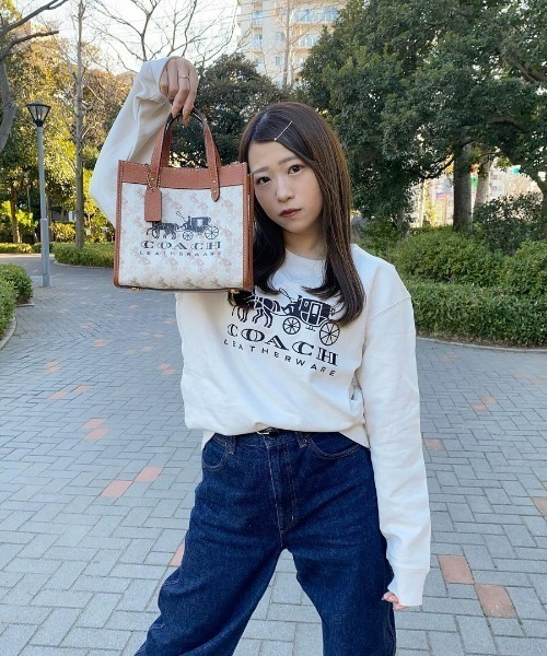 COACH(コーチ)の「エバーグリーン ホース アンド キャリッジ クルーネック スウェットシャツ オーガニック コットン(スウェット・レディース・ホワイト系その他・SMALL/MEDIUM/X-SMALL)」の8枚目の写真