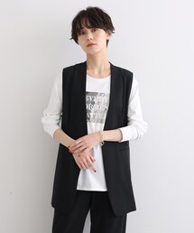 INDIVI | 【こなれSETUP/STORY 4月号掲載商品/エコ/洗える/接触冷感/UVケア/吸水速乾】コットンジレ(ベスト)