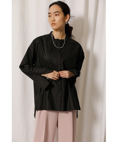 crie conforto（クリーコンフォルト）の「シャイニー取り外しビックカラーブラウス（シャツ/ブラウス・レディース・ホワイト/ブラック/ベージュ・SMALL/MEDIUM）」の10枚目の写真