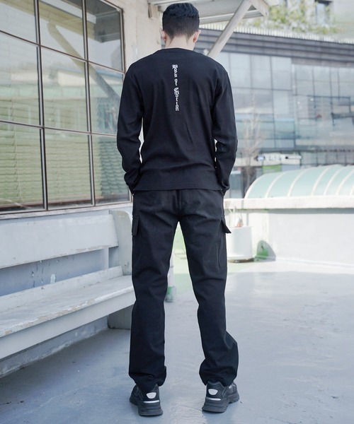 me+em select（ミームセレクト）の「ロゴ入りロングスリーブカットソー（Tシャツ/カットソー・メンズ・ホワイト/ブラック・FREE）」の16枚目の写真