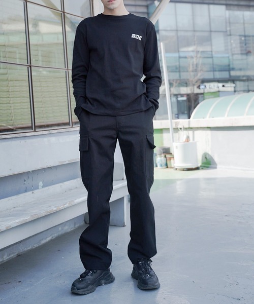 me+em select（ミームセレクト）の「ロゴ入りロングスリーブカットソー（Tシャツ/カットソー・メンズ・ホワイト/ブラック・FREE）」の13枚目の写真