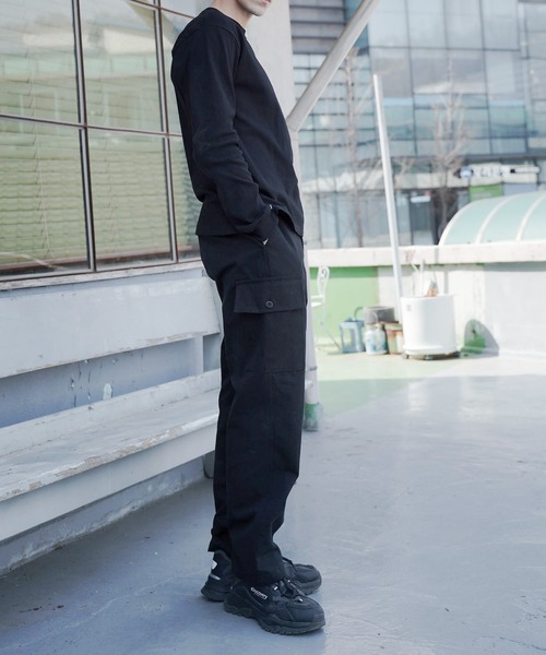 me+em select（ミームセレクト）の「ロゴ入りロングスリーブカットソー（Tシャツ/カットソー・メンズ・ホワイト/ブラック・FREE）」の12枚目の写真