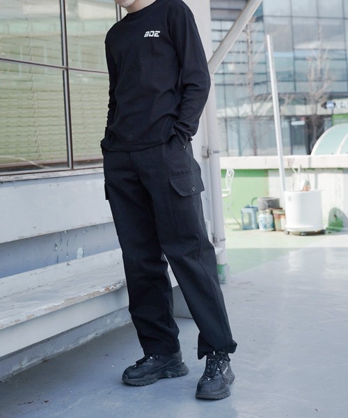 me+em select（ミームセレクト）の「ロゴ入りロングスリーブカットソー（Tシャツ/カットソー・メンズ・ホワイト/ブラック・FREE）」の15枚目の写真