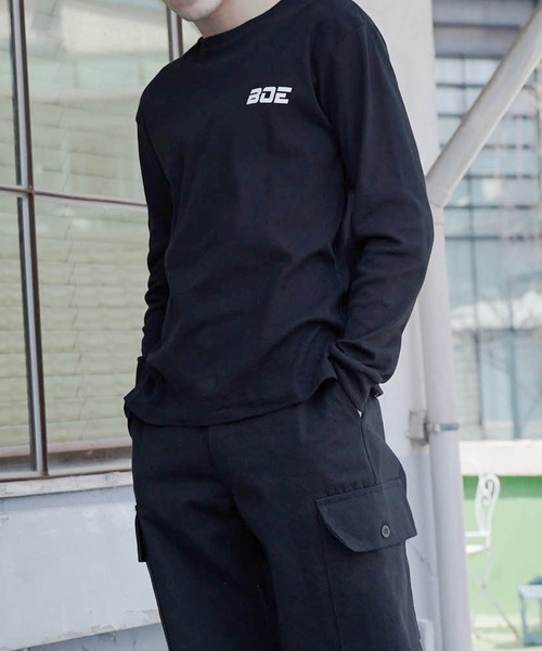 me+em select（ミームセレクト）の「ロゴ入りロングスリーブカットソー（Tシャツ/カットソー・メンズ・ホワイト/ブラック・FREE）」の10枚目の写真