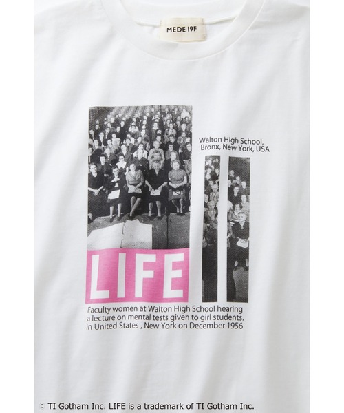 MEDE19F(メデジュウキュウ)の「MEDE19F グラフ誌LIFEフォトプリントTシャツ(Tシャツ/カットソー・レディース・ホワイト×レッド/ホワイト×グレー/ホワイト×ピンク・1/2)」の14枚目の写真