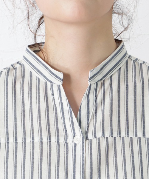 NAVY（ネイビー）の「RTスラブヘンリーシャツブラウス（シャツ/ブラウス・レディース・カーキ/ホワイト/オレンジ・フリー）」の11枚目の写真