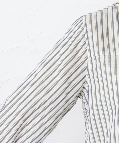 NAVY（ネイビー）の「RTスラブヘンリーシャツブラウス（シャツ/ブラウス・レディース・カーキ/ホワイト/オレンジ・フリー）」の12枚目の写真