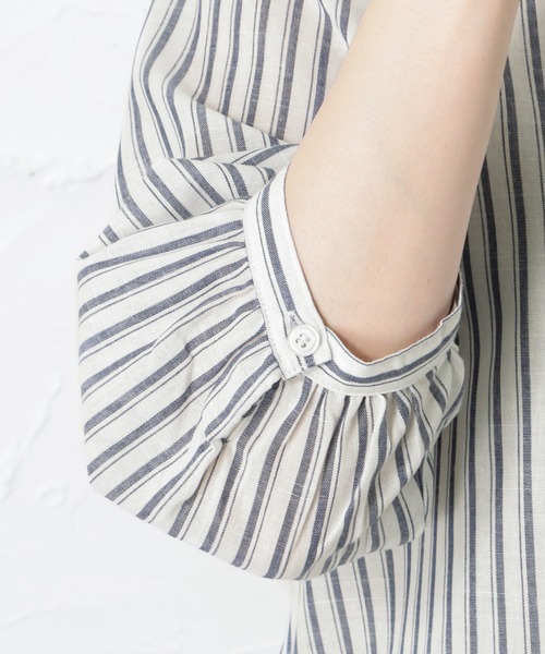 NAVY（ネイビー）の「RTスラブヘンリーシャツブラウス（シャツ/ブラウス・レディース・カーキ/ホワイト/オレンジ・フリー）」の13枚目の写真