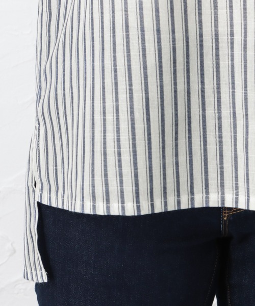 NAVY（ネイビー）の「RTスラブヘンリーシャツブラウス（シャツ/ブラウス・レディース・カーキ/ホワイト/オレンジ・フリー）」の14枚目の写真