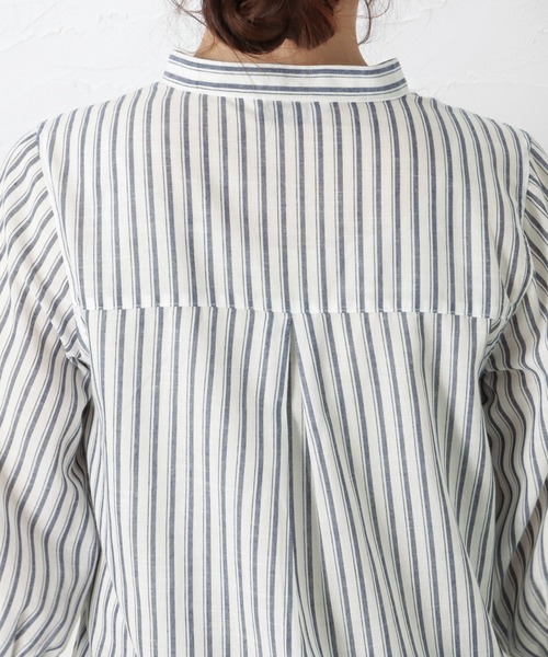 NAVY（ネイビー）の「RTスラブヘンリーシャツブラウス（シャツ/ブラウス・レディース・カーキ/ホワイト/オレンジ・フリー）」の16枚目の写真