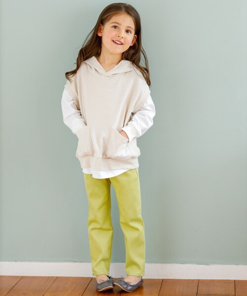 THE SHOP TK （ザ ショップ ティーケー ）の「◆【100-140】【のび～る】ストレッチカラーパンツ（その他パンツ・キッズ・ライトグリーン/黄緑系/ピンク系/サックスブルー/ブラック/ベージュ・11/10/12/13/14）」の8枚目の写真