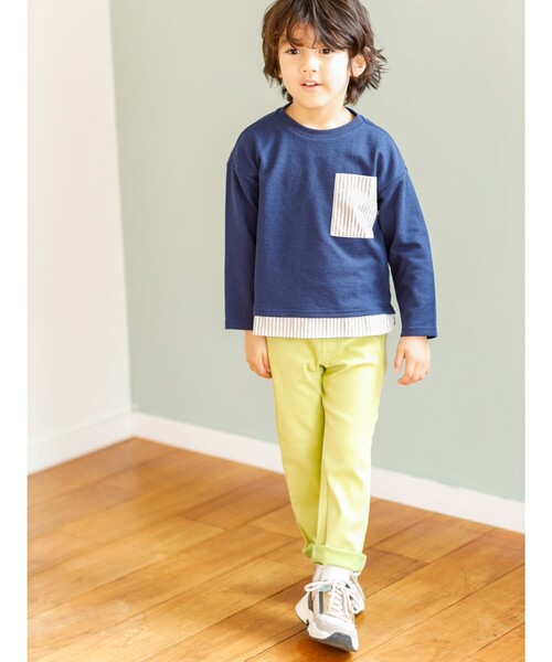 THE SHOP TK （ザ ショップ ティーケー ）の「◆【100-140】【のび～る】ストレッチカラーパンツ（その他パンツ・キッズ・ライトグリーン/黄緑系/ピンク系/サックスブルー/ブラック/ベージュ・11/10/12/13/14）」の9枚目の写真