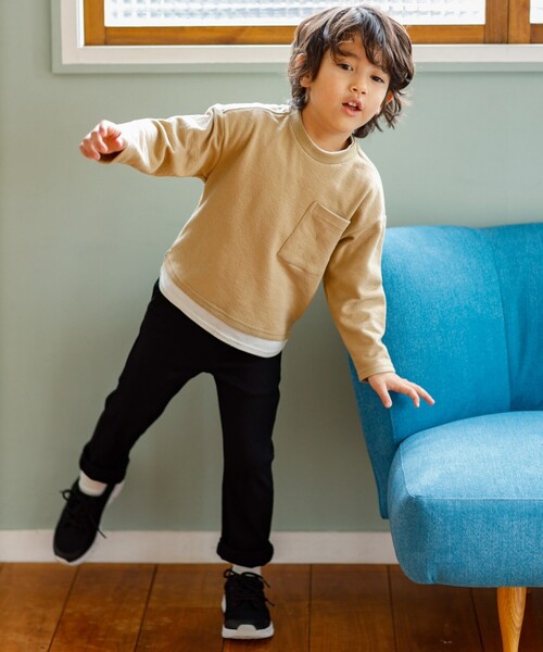 THE SHOP TK （ザ ショップ ティーケー ）の「◆【100-140】【のび～る】ストレッチカラーパンツ（その他パンツ・キッズ・ライトグリーン/黄緑系/ピンク系/サックスブルー/ブラック/ベージュ・11/10/12/13/14）」の10枚目の写真