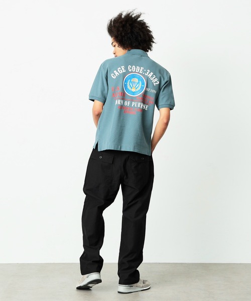 Alpha Industries(アルファインダストリーズ)の「CAGE CODEバックプリントポロシャツ(ポロシャツ・メンズ・ホワイト/グレー系その他・MEDIUM/LARGE/X-LARGE)」の21枚目の写真