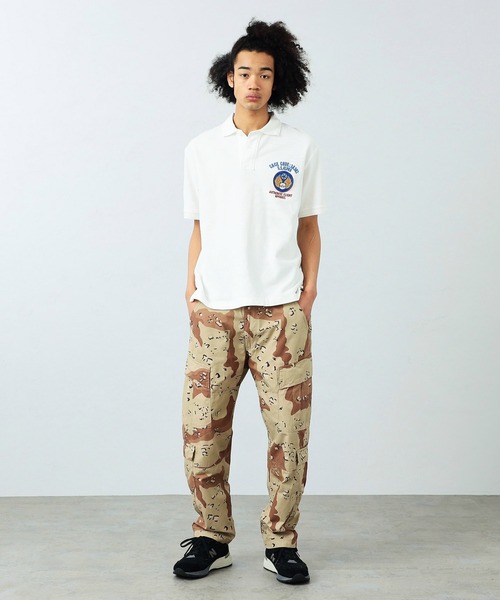 Alpha Industries(アルファインダストリーズ)の「CAGE CODEバックプリントポロシャツ(ポロシャツ・メンズ・ホワイト/グレー系その他・MEDIUM/LARGE/X-LARGE)」の8枚目の写真