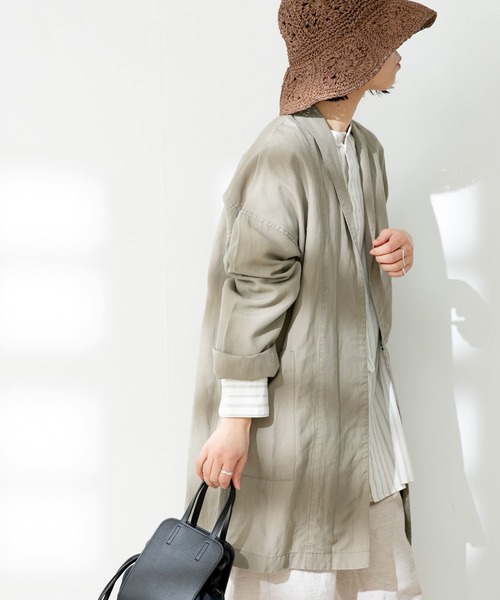 FORK&SPOON（フォークアンドスプーン）の「FORK&SPOON　ショートガウン（その他アウター・レディース・ネイビー/ベージュ系その他/アイボリー・ONE）」の11枚目の写真