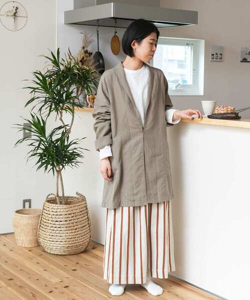 FORK&SPOON（フォークアンドスプーン）の「FORK&SPOON　ショートガウン（その他アウター・レディース・ネイビー/ベージュ系その他/アイボリー・ONE）」の16枚目の写真