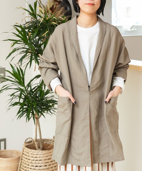 FORK&SPOON（フォークアンドスプーン）の「FORK&SPOON　ショートガウン（その他アウター・レディース・ネイビー/ベージュ系その他/アイボリー・ONE）」の17枚目の写真