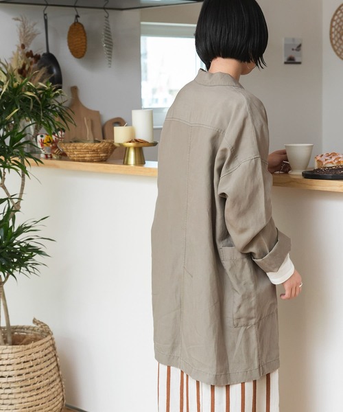 FORK&SPOON（フォークアンドスプーン）の「FORK&SPOON　ショートガウン（その他アウター・レディース・ネイビー/ベージュ系その他/アイボリー・ONE）」の19枚目の写真