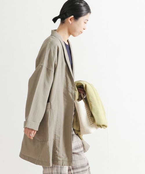 FORK&SPOON（フォークアンドスプーン）の「FORK&SPOON　ショートガウン（その他アウター・レディース・ネイビー/ベージュ系その他/アイボリー・ONE）」の21枚目の写真