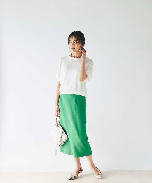 RIVE DROITE（リヴドロワ）の「程よいパフスリーブが魅力的な一枚/スリーブコンシャスニット（ニット/セーター・レディース・チャコールグレー/オフホワイト/イエロー・FREE）」の9枚目の写真