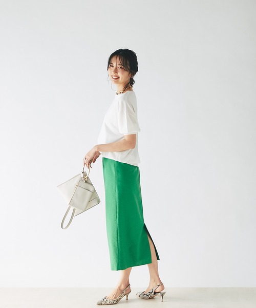 RIVE DROITE（リヴドロワ）の「程よいパフスリーブが魅力的な一枚/スリーブコンシャスニット（ニット/セーター・レディース・チャコールグレー/オフホワイト/イエロー・FREE）」の20枚目の写真