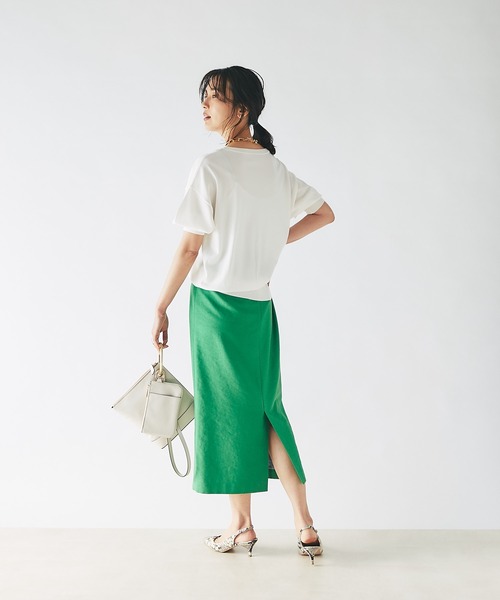 RIVE DROITE（リヴドロワ）の「程よいパフスリーブが魅力的な一枚/スリーブコンシャスニット（ニット/セーター・レディース・チャコールグレー/オフホワイト/イエロー・FREE）」の21枚目の写真