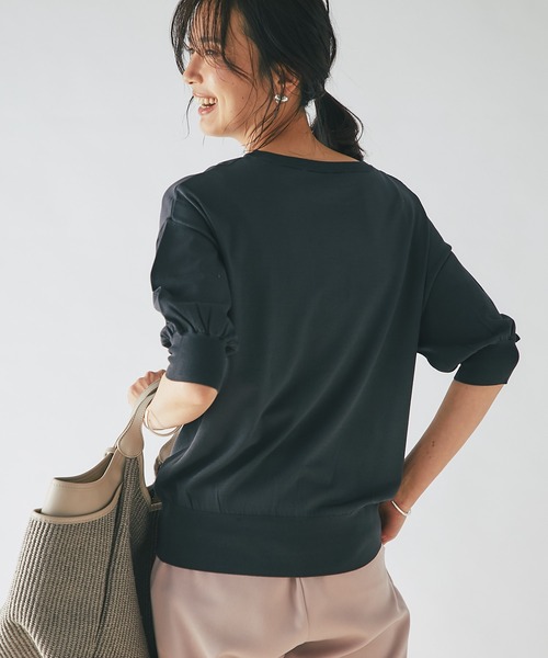 RIVE DROITE（リヴドロワ）の「程よいパフスリーブが魅力的な一枚/スリーブコンシャスニット（ニット/セーター・レディース・チャコールグレー/オフホワイト/イエロー・FREE）」の13枚目の写真