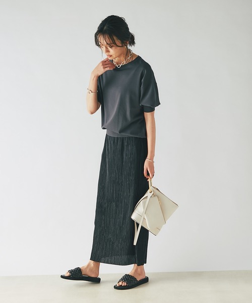 RIVE DROITE（リヴドロワ）の「程よいパフスリーブが魅力的な一枚/スリーブコンシャスニット（ニット/セーター・レディース・チャコールグレー/オフホワイト/イエロー・FREE）」の22枚目の写真