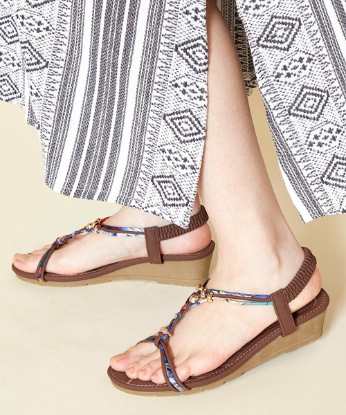 チャイハネ（チャイハネ）の「【チャイハネ】ギャビーサンダル（サンダル・レディース・ホワイト/ベージュ/パープル/ブラウン/ターコイズブルー/イエロー/オレンジ・M/L）」の3枚目の写真