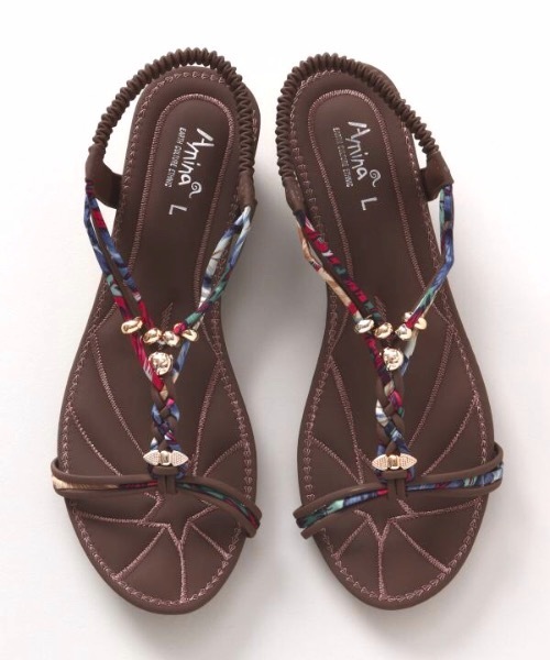 チャイハネ（チャイハネ）の「【チャイハネ】ギャビーサンダル（サンダル・レディース・ホワイト/ベージュ/パープル/ブラウン/ターコイズブルー/イエロー/オレンジ・M/L）」の15枚目の写真