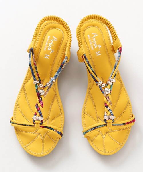 チャイハネ（チャイハネ）の「【チャイハネ】ギャビーサンダル（サンダル・レディース・ホワイト/ベージュ/パープル/ブラウン/ターコイズブルー/イエロー/オレンジ・M/L）」の22枚目の写真