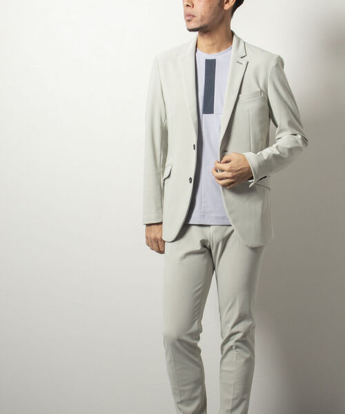 Stutostein Nolley's（シュテットシュタインノーリーズ）の「【Stutostein/シュテットシュタイン】MODERN FIT JK ストレッチジャケット（テーラードジャケット・メンズ・ブラック/ベージュ・SMALL/MEDIUM/LARGE/X-LARGE）」の4枚目の写真