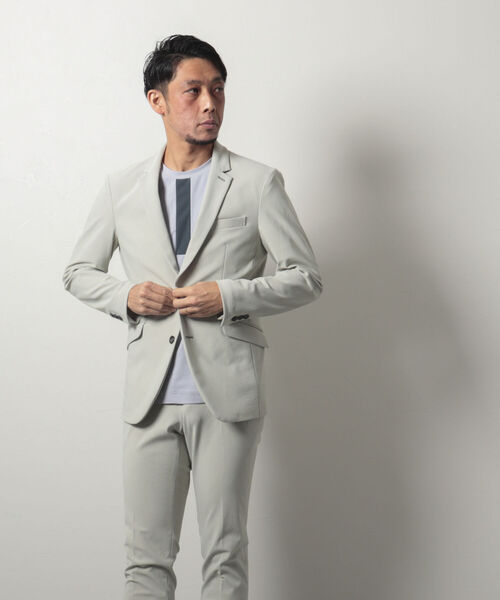 Stutostein Nolley's（シュテットシュタインノーリーズ）の「【Stutostein/シュテットシュタイン】MODERN FIT JK ストレッチジャケット（テーラードジャケット・メンズ・ブラック/ベージュ・SMALL/MEDIUM/LARGE/X-LARGE）」の9枚目の写真
