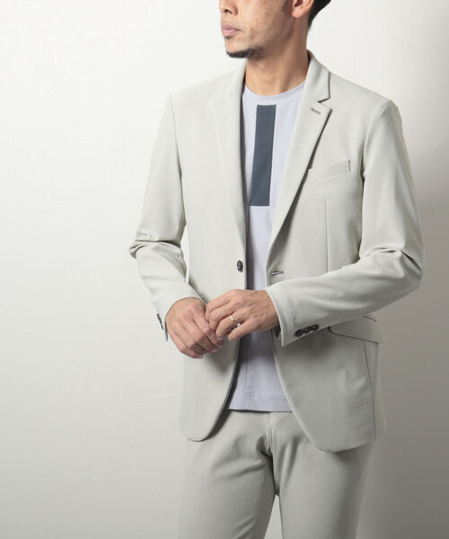 Stutostein Nolley's（シュテットシュタインノーリーズ）の「【Stutostein/シュテットシュタイン】MODERN FIT JK ストレッチジャケット（テーラードジャケット・メンズ・ブラック/ベージュ・SMALL/MEDIUM/LARGE/X-LARGE）」の5枚目の写真